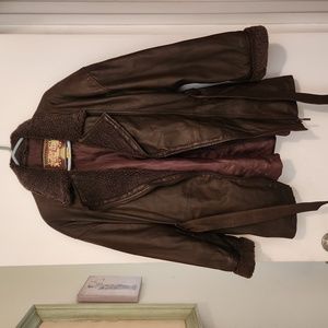 Vintage Brown Leather 90s Jacket Large